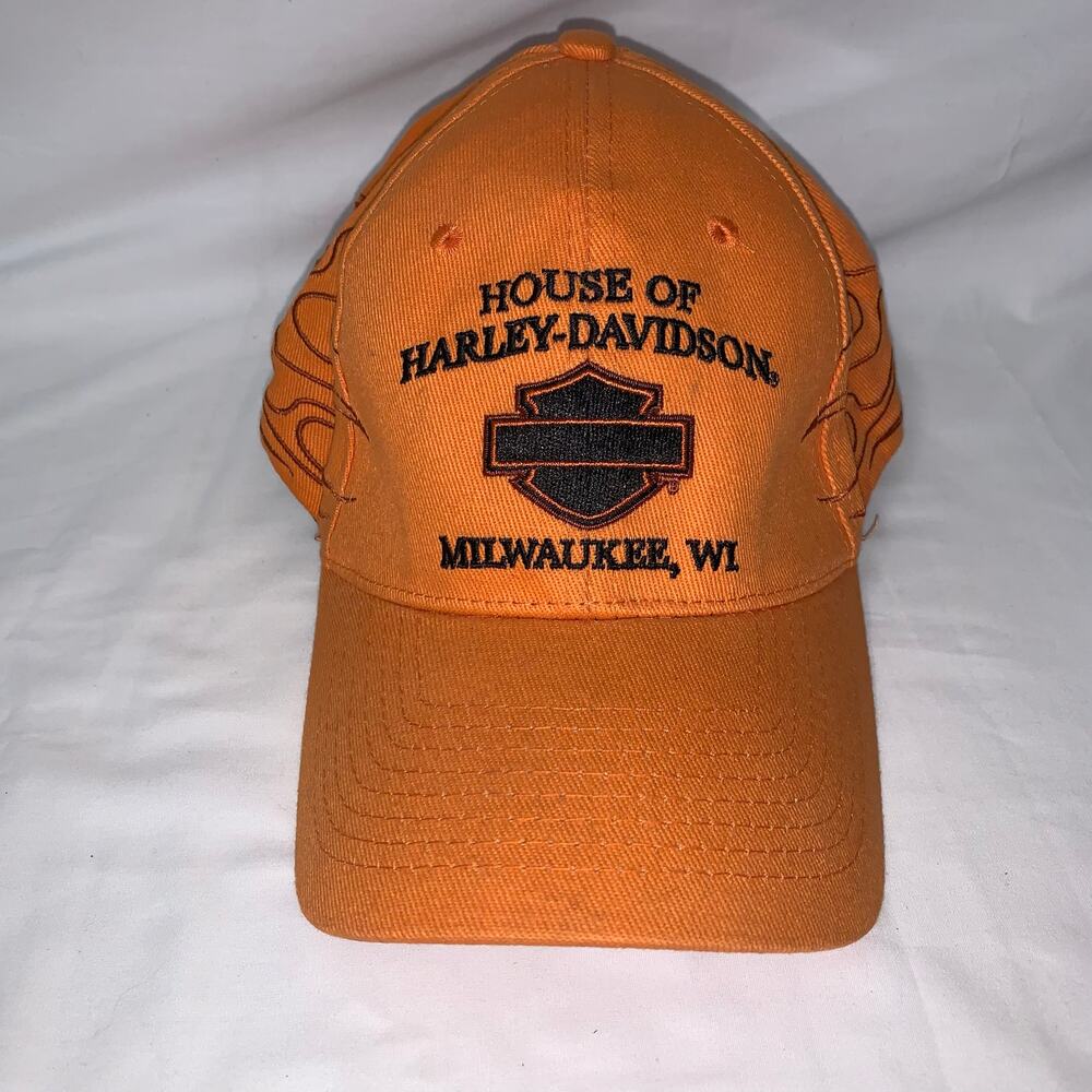 Vintage House of Harley Davidson Flames Hat Size S/M